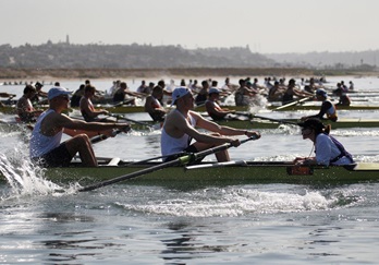 photo of men rowing at San Diego Crew Classic